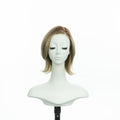 8.5-inch champagne blonde layered bob wig, front view on a mannequin