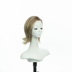 8.5-inch champagne blonde layered bob wig, three-quarter view facing right