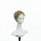4-inch pastel blonde pixie wig, three-quarter view facing right