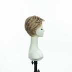 4-inch pastel blonde pixie wig, profile facing right