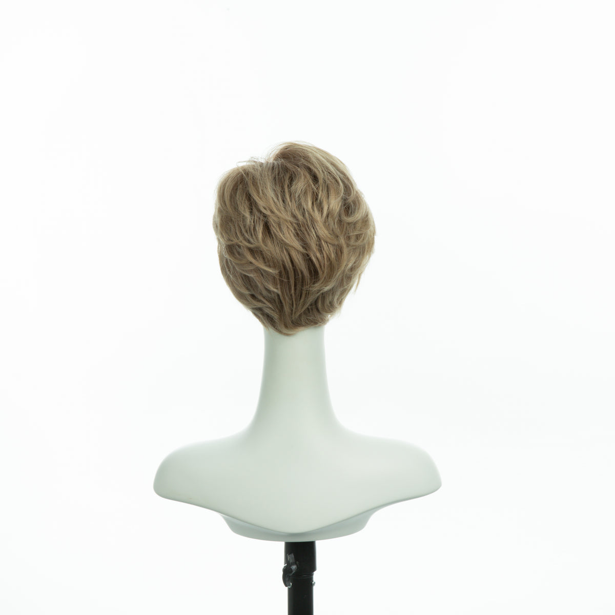 4-inch pastel blonde pixie wig, back view showing the short layers