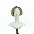7-inch pearl blonde curly bob wig, front view on a mannequin
