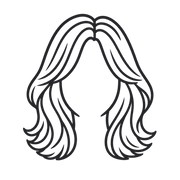 Hair coverage options icon